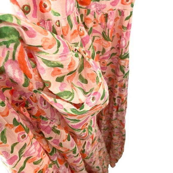 Banjanan Norma Mini Bloom Rose Midi Dress in Size Small - Picture 12 of 14